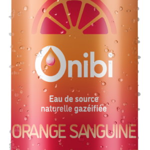 Carbonated natural spring water can blood orange 473ml
